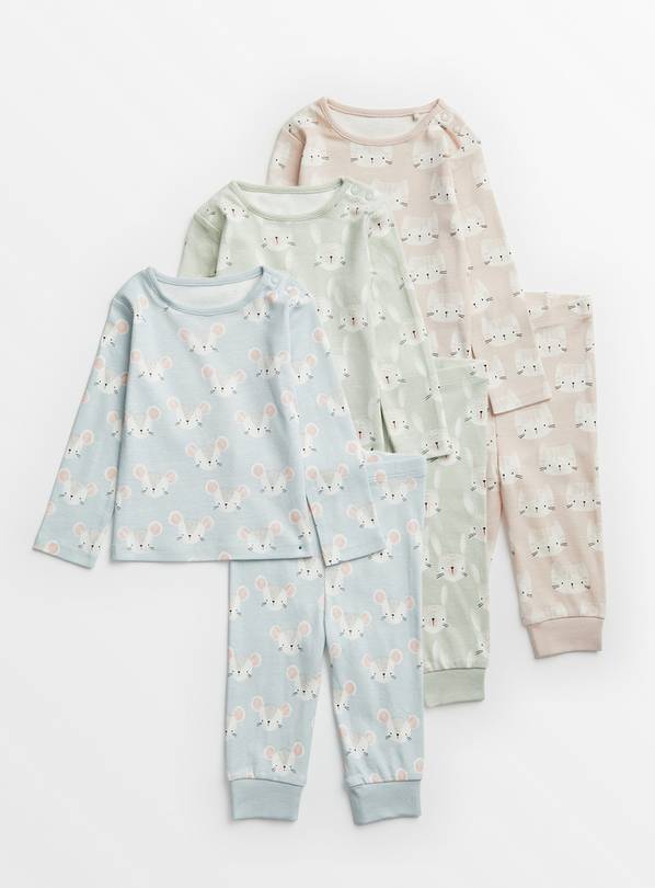 Buy Animal Pyjamas 3 Pack Up to 3 mths Sleepsuits and pyjamas Tu